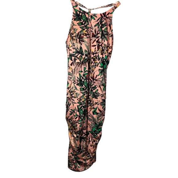 Athleta Estuary Aqualuxe Swim Dress Floral Tropical Ruched Medium EUC - Picture 1 of 7